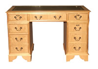 Clean front oak computer desk
